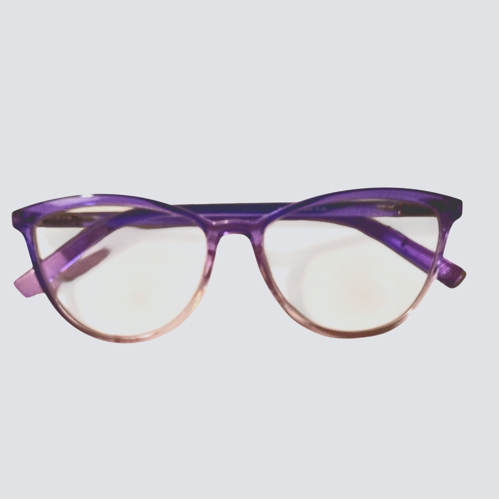Peepers Purple Violet Cat Eye Screen Glasses Blue LIght Protective Lens No Rx